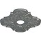 Ekena Millwork Peralta Ceiling Medallion (Fits Canopies up to 4 5/8"), 17 3/4"OD x 3 1/8"ID x 1"P, Platinum CM17PEPLS - alternate 4